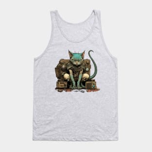 Futuristic Bio Cat Tank Top